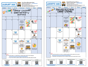 August calendar clip art