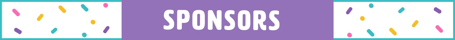 Purple background with “Sponsors” text, section divider
