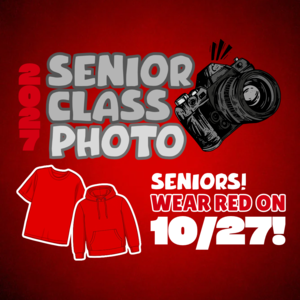 faded red background with camera clipart and red shirts