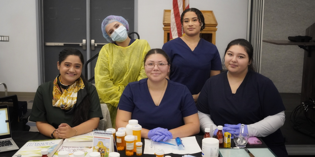 Pharmacy Tech at Career Event with Park west and village academy