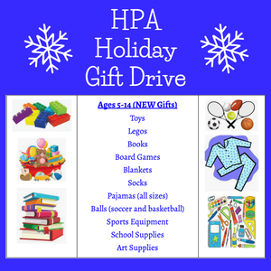 Give to HPA's Holiday Gift Drive for Children's Law Center!