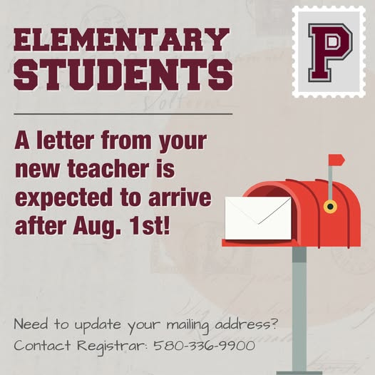 A letter from your teacher is expected soon