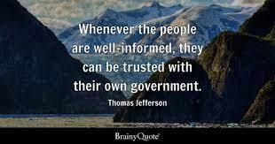 when the people are informed