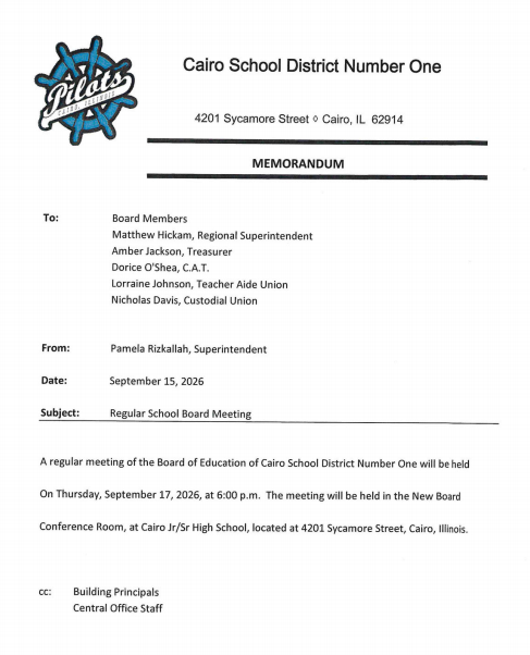 Board Meeting - Thursday, September 17th @6PM Thumbnail Image