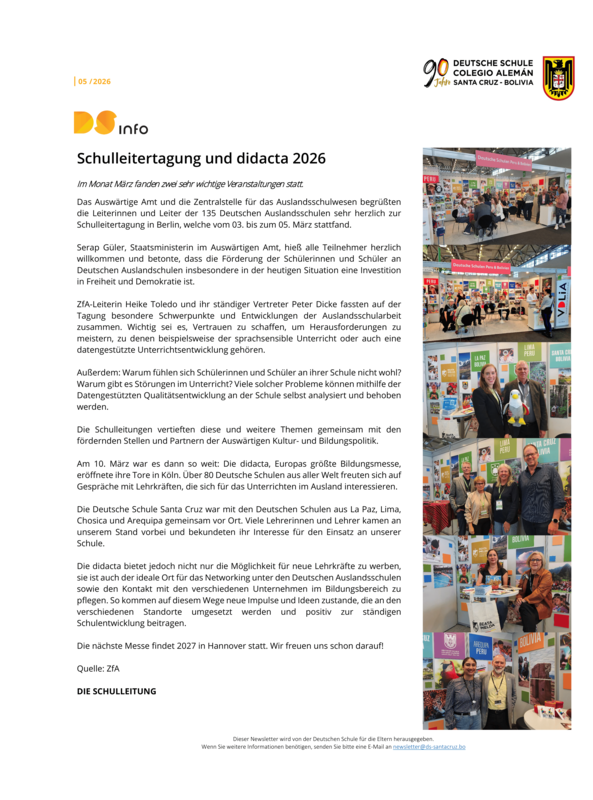 DS-info #5 - 2026: Schulleitertagung und didacta 2026