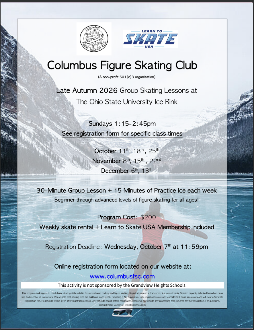 Figure Skating lesson flyer