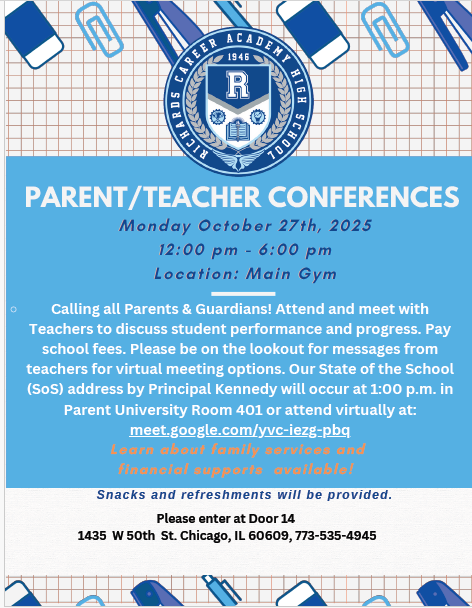 Parent/Teacher conferences - Reuniones de padres y maestros