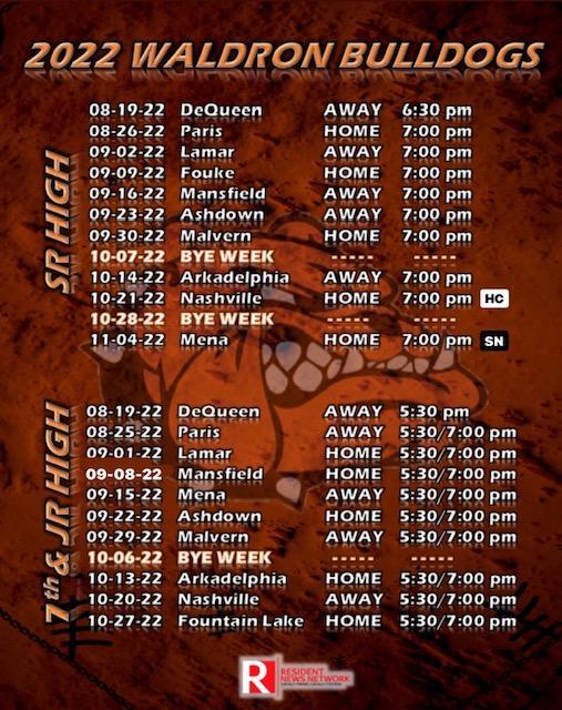 Schedules Athletics Waldron Public Schools