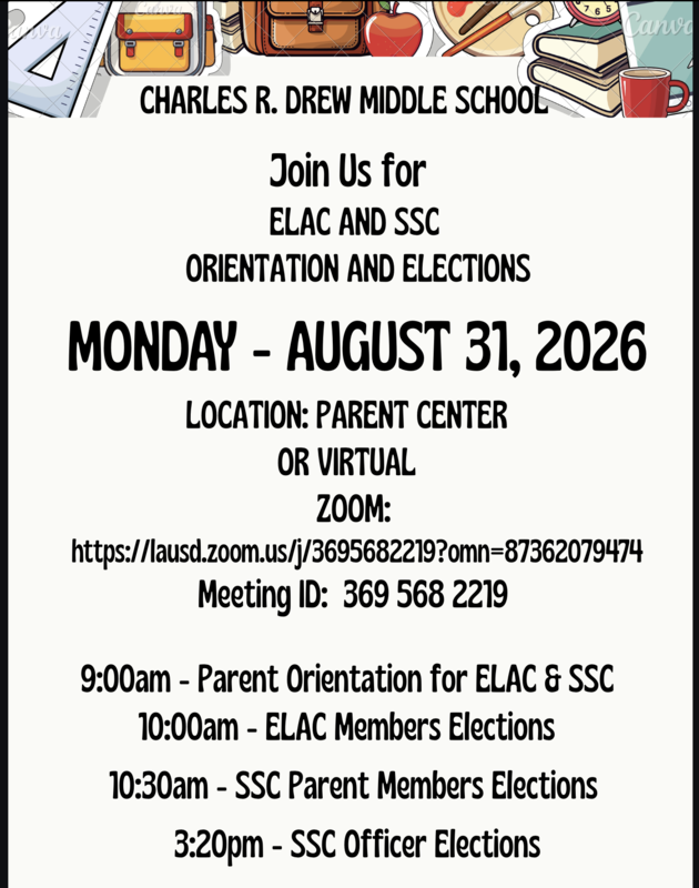 School supplies at the top of flyer