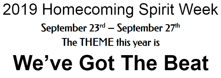 2019 Homecoming Spirit Week Thumbnail Image