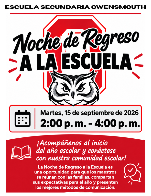Back to School Night Flier Spanish