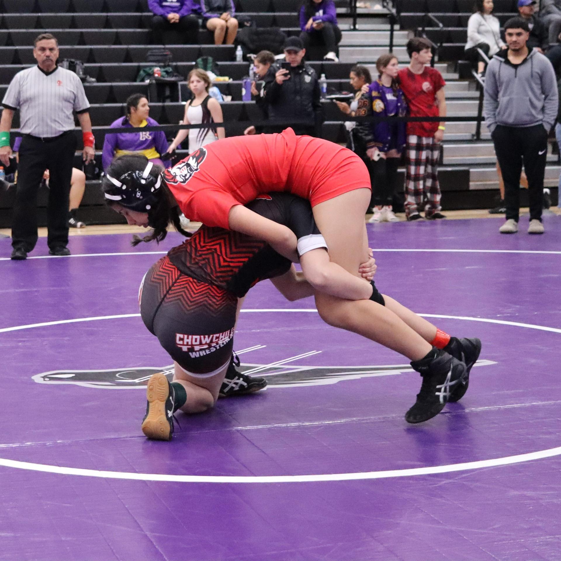 Girls wrestling at madera south