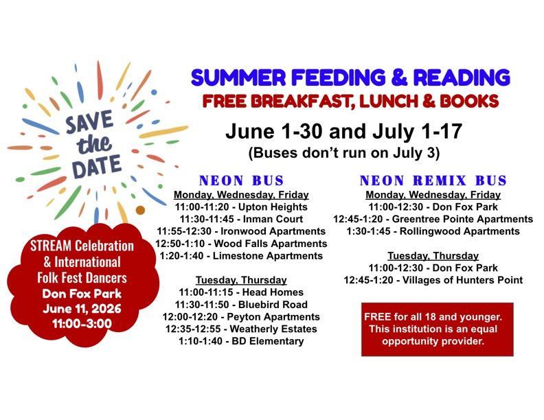 Summer Bus Schedule