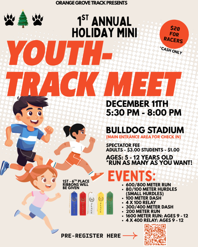 1st Annual Holiday Youth Track Meet Dec. 11th Featured Photo