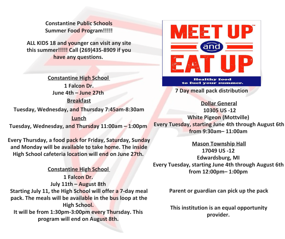 Food ServiceChartwells Departments Constantine Public Schools