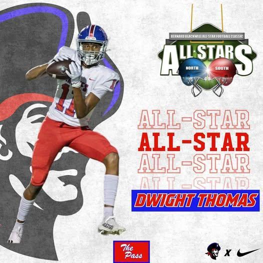 Pass Christian’s WR Dwight Thomas has been selected to play in the Bernard Blackwell North/South All Star game