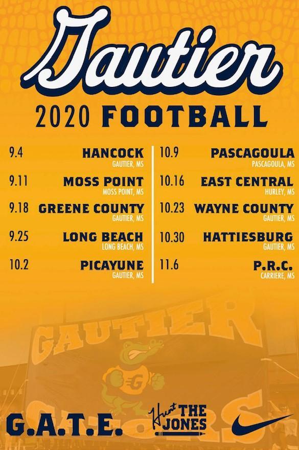 Varsity Football Schedule Football Gautier High School