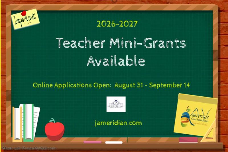 Junior Auxiliary Teacher Mini Grant Applications Now Availalbe Notice