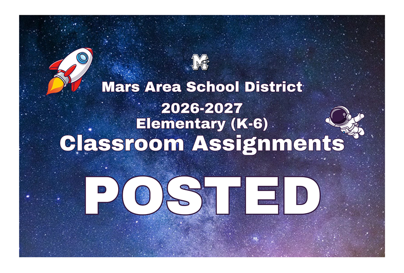 Mars Area School District - Elementary (K-6) Classroom Assignments Posted