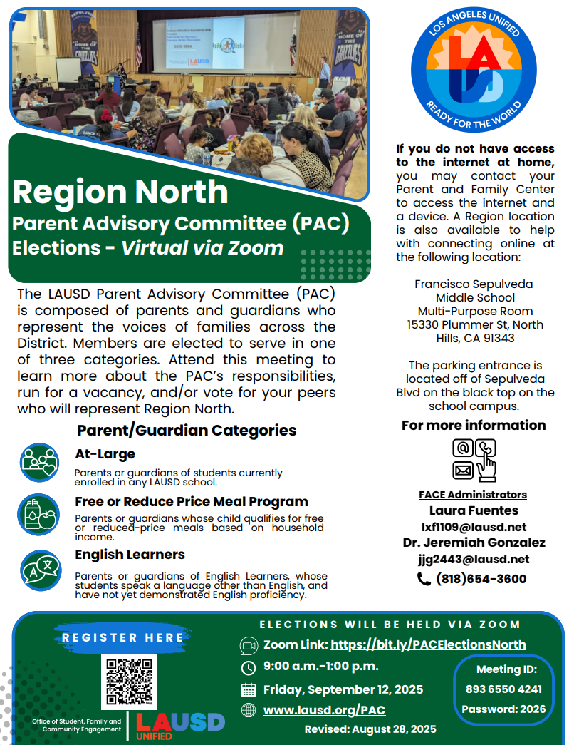Region North PAC Election Flyer 25-26