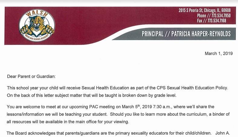 Sexual Health Education Letter to K-8 Parents - English y espanol Featured Photo