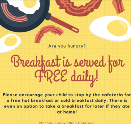 WES breakfast and lunch free