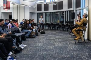 Chabon speaks with students