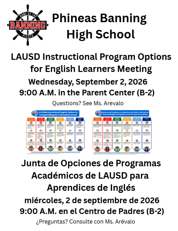 LAUSD Instructional Program Options for English Learners Meeting Featured Photo