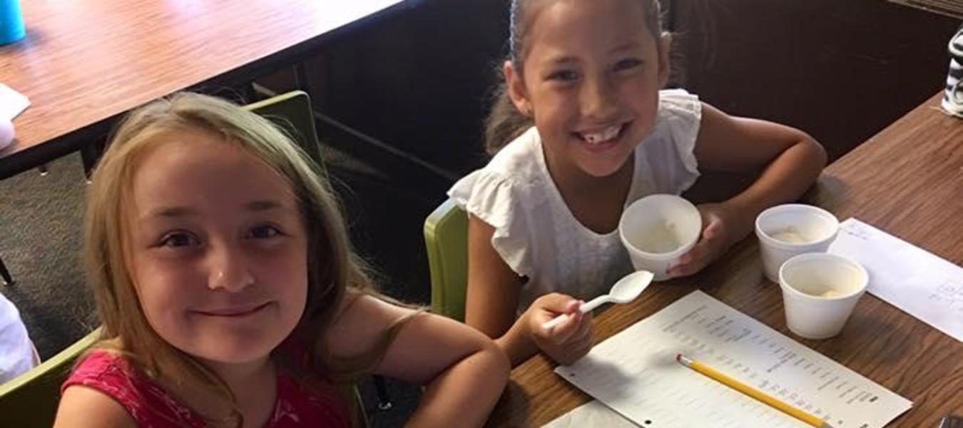 Making our own ice cream!