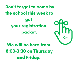 Reminder to Pick Up Registration Packets
