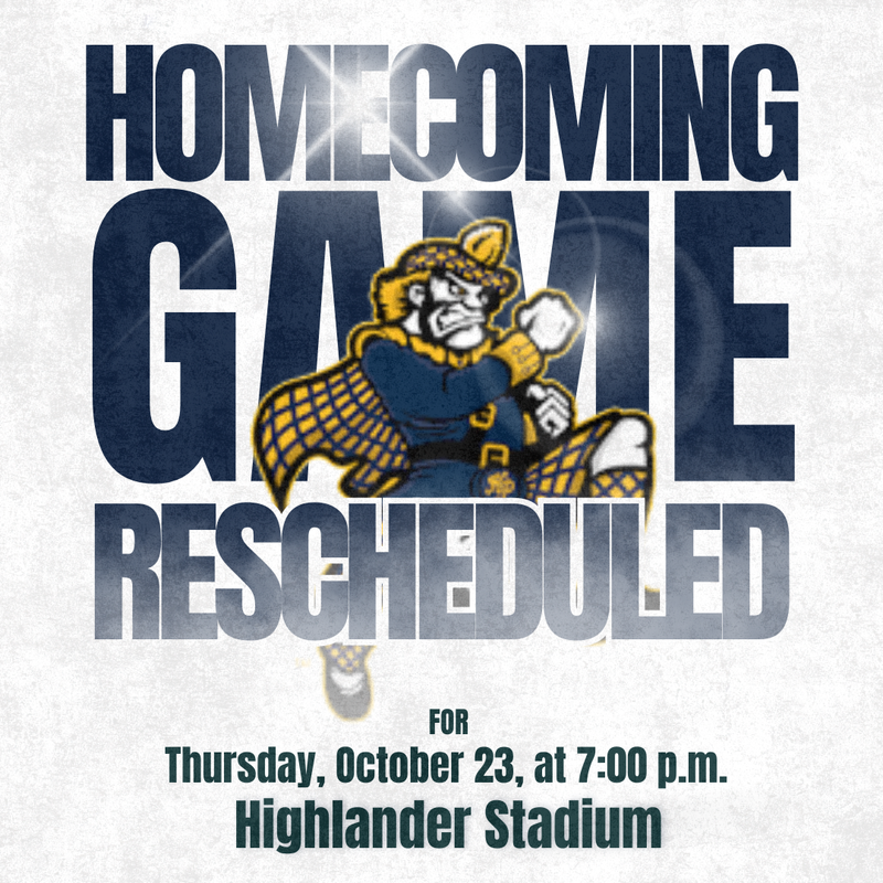 HOMECOMING GAME RESCHEDULED