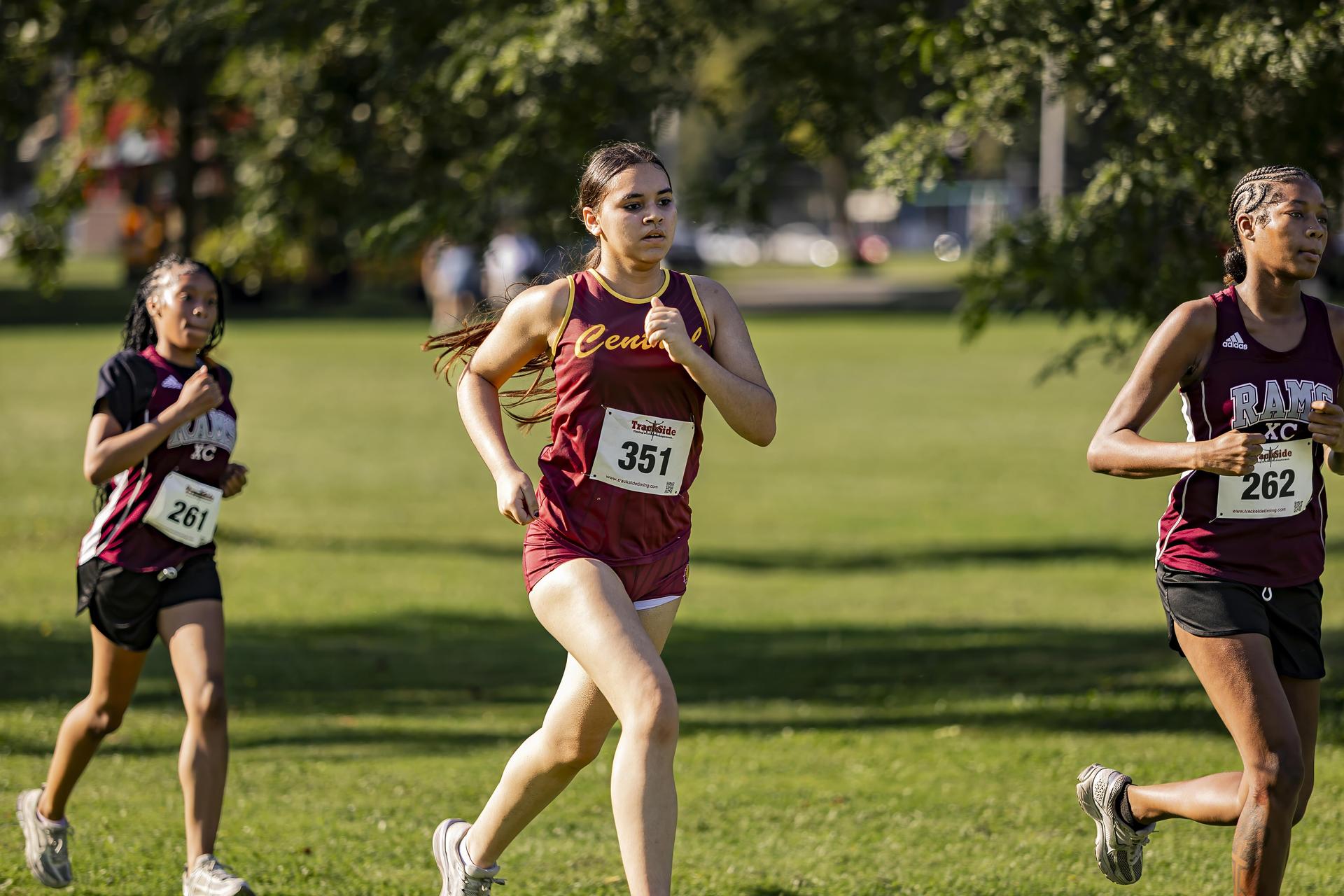Female runner in a meet
