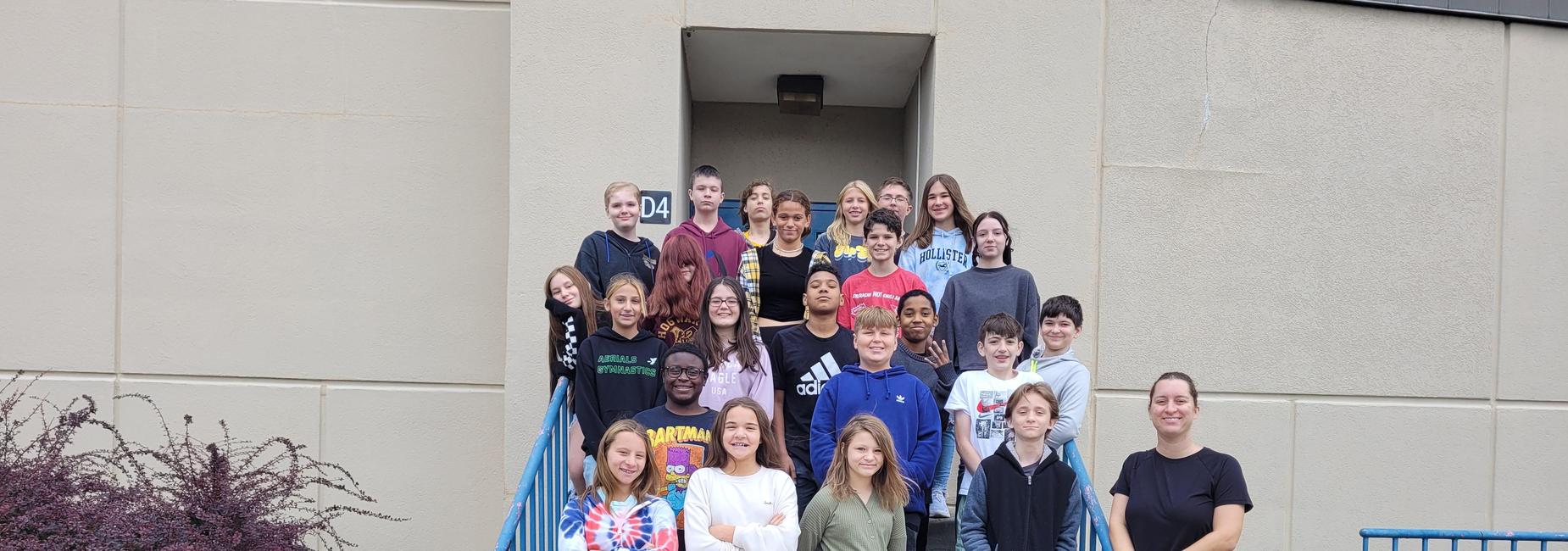 Students on Stairwell