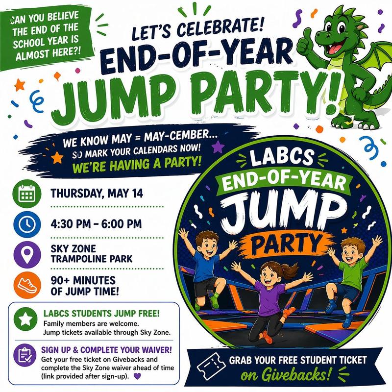 PTA End-of-Year Party - Thursday, 5-14-26