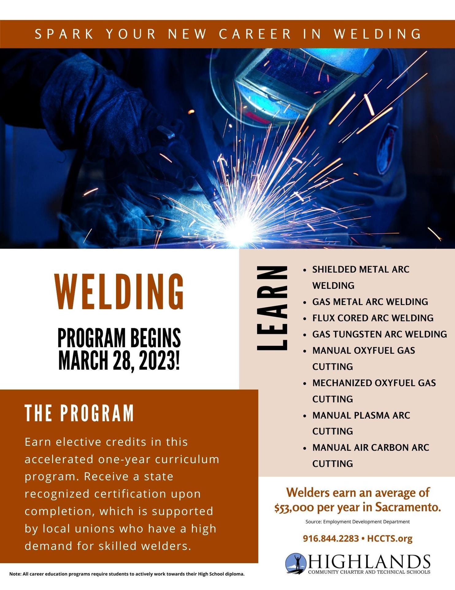 Welding - Career Technical Education - California Innovative Career Academy