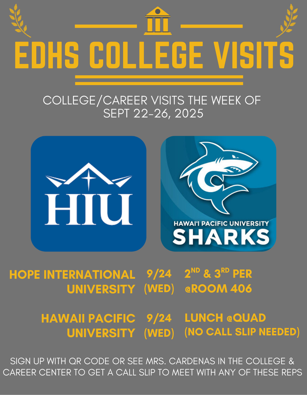 College Visits @ EDHS Thumbnail Image