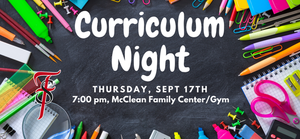 Curriculum Night Sept. 17th