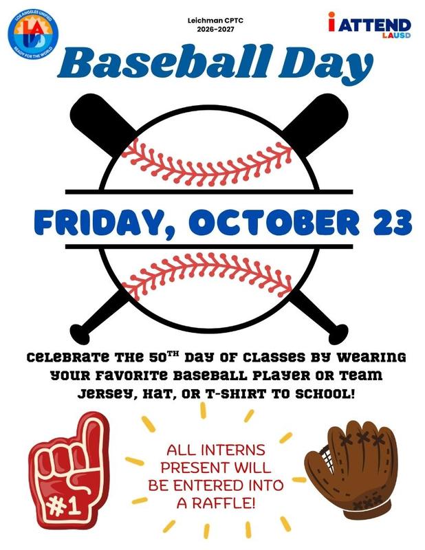 Wear your favorite baseball team gear to celebrate on Friday, October 23rd