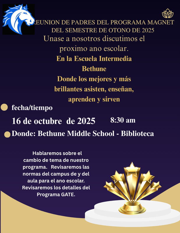 2025 Fall  semester Magnet Parent Meeting