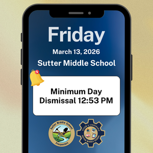 Minimum day dismissal at 12:53 PM on Friday, March 13, 2026 PM flyer