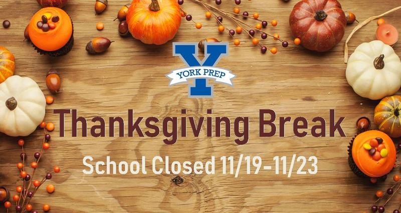 York Prep Closed for Thanksgiving Break 11/19-11/23 Featured Photo