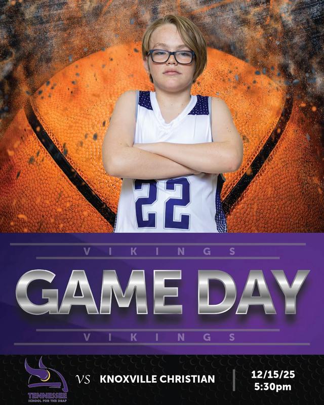 A young athlete poses confidently in a basketball uniform with a large ball backdrop.