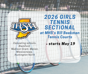 promo graphic - Marion hosts girls tennis sectional 2026