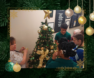 SPSD central office tree decorating 2025