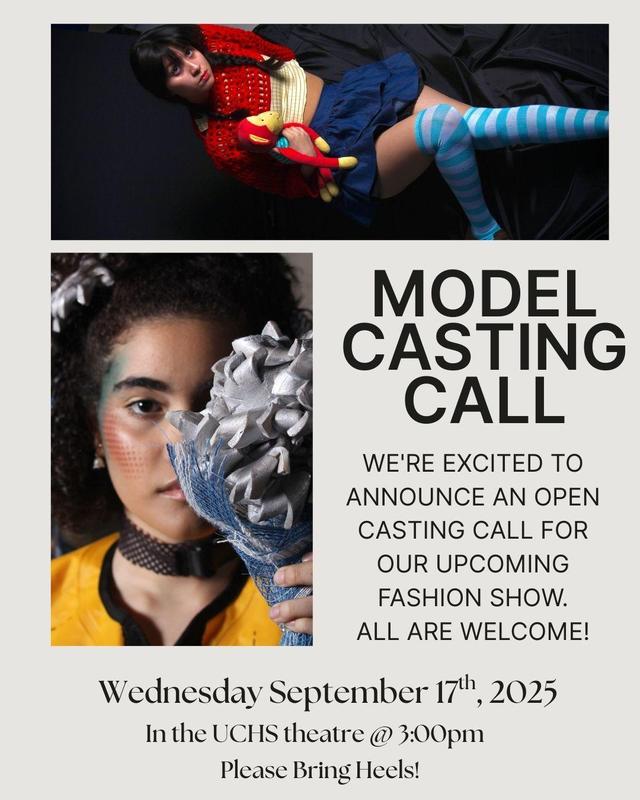 Union City High School Model Casting Call Flyer