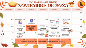 Calendario de Noviembre (Español)
