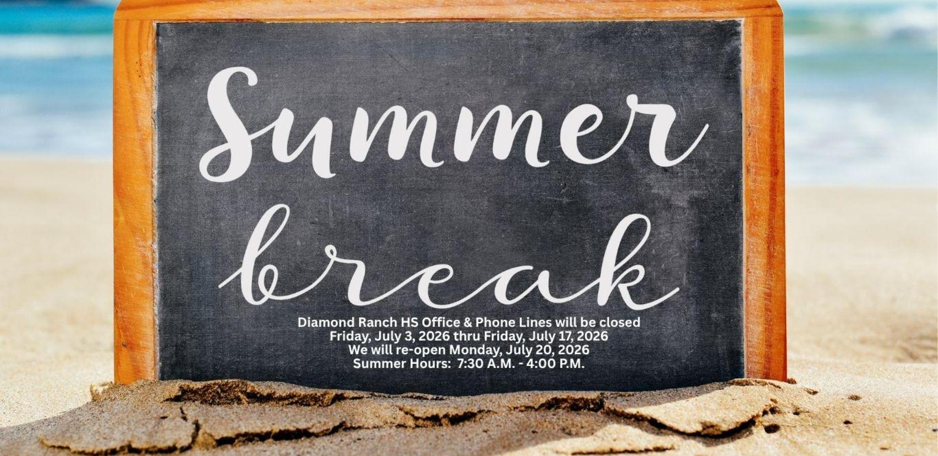 DRHS Closed for summer break