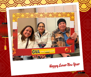 Families and students pose at GVA Aurora Lunar New Year celebration event
