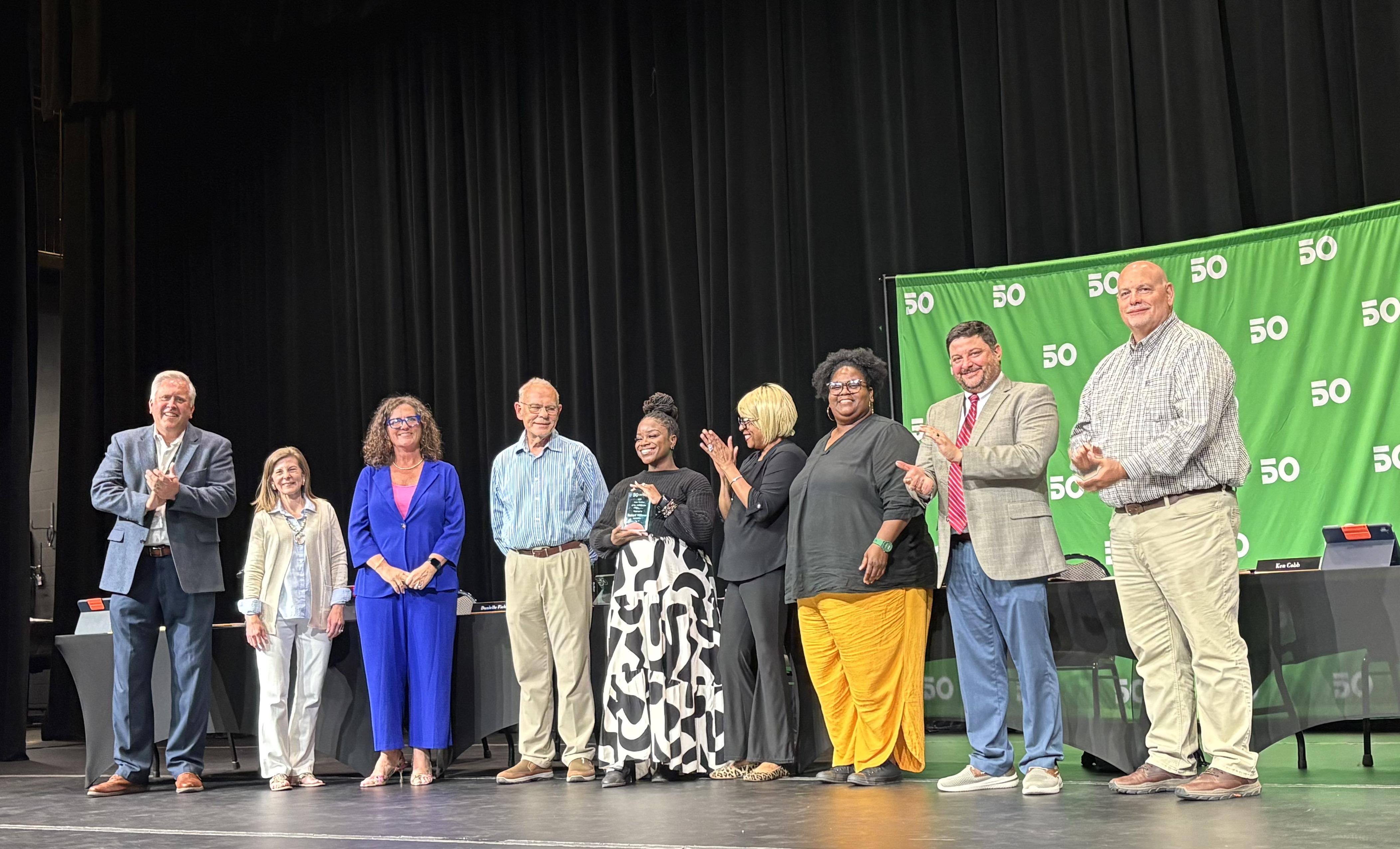 Nashari Williams recognized at April Board Meeting