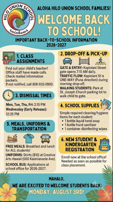 First Day of School Reminders - Monday August 3, 2026 Featured Photo